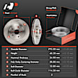 APBRPR1878 6 Pcs Front Disc Brake Rotors & Ceramic Brake Pads