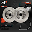 APBRPR1878 6 Pcs Front Disc Brake Rotors & Ceramic Brake Pads