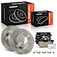 APBRPR1879 6 Pcs Rear Disc Brake Rotors & Ceramic Brake Pads