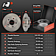 APBRPR1879 6 Pcs Rear Disc Brake Rotors & Ceramic Brake Pads