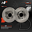 APBRPR1879 6 Pcs Rear Disc Brake Rotors & Ceramic Brake Pads
