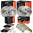 APBRPR1883 12 Pcs Front & Rear Disc Brake Rotors & Ceramic Brake Pads