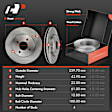 APBRPR1883 12 Pcs Front & Rear Disc Brake Rotors & Ceramic Brake Pads