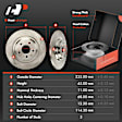 APBRPR1907 6 Pcs Rear Disc Brake Rotors & Ceramic Brake Pads