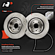 APBRPR1913 6 Pcs Front Disc Brake Rotors & Ceramic Brake Pads