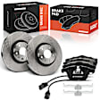 APBRPR1915 6 Pcs Front Disc Brake Rotors & Ceramic Brake Pads