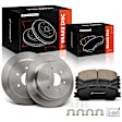 APBRPR1920 6 Pcs Rear Disc Brake Rotors & Ceramic Brake Pads