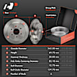 APBRPR1920 6 Pcs Rear Disc Brake Rotors & Ceramic Brake Pads