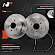 APBRPR1920 6 Pcs Rear Disc Brake Rotors & Ceramic Brake Pads
