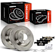 APBRPR1924 6 Pcs Rear Disc Brake Rotors & Ceramic Brake Pads