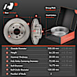 APBRPR1924 6 Pcs Rear Disc Brake Rotors & Ceramic Brake Pads