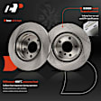 APBRPR1924 6 Pcs Rear Disc Brake Rotors & Ceramic Brake Pads