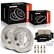 APBRPR1926 6 Pcs Rear Disc Brake Rotors & Ceramic Brake Pads