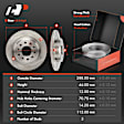 APBRPR1926 6 Pcs Rear Disc Brake Rotors & Ceramic Brake Pads