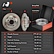 APBRPR1927 6 Pcs Rear Disc Brake Rotors & Ceramic Brake Pads