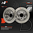 APBRPR1927 6 Pcs Rear Disc Brake Rotors & Ceramic Brake Pads