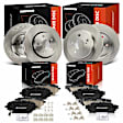 APBRPR1929 12 Pcs Front & Rear Disc Brake Rotors & Ceramic Brake Pads