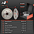 APBRPR1929 12 Pcs Front & Rear Disc Brake Rotors & Ceramic Brake Pads
