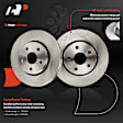 APBRPR1929 12 Pcs Front & Rear Disc Brake Rotors & Ceramic Brake Pads