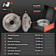 APBRPR1933 12 Pcs Front & Rear Disc Brake Rotors & Ceramic Brake Pads