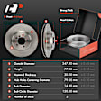 APBRPR1935 12 Pcs Front & Rear Disc Brake Rotors & Ceramic Brake Pads