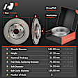 APBRPR1935 12 Pcs Front & Rear Disc Brake Rotors & Ceramic Brake Pads
