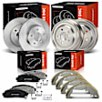 APBRPR1941 12 Pcs Front & Rear Disc Brake Rotors & Ceramic Brake Pads & Rear Brake Drum Shoes