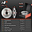 APBRPR1941 12 Pcs Front & Rear Disc Brake Rotors & Ceramic Brake Pads & Rear Brake Drum Shoes