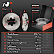 APBRPR1942 6 Pcs Front Disc Brake Rotors & Ceramic Brake Pads
