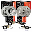APBRPR1948 12 Pcs Front & Rear Disc Brake Rotors & Ceramic Brake Pads