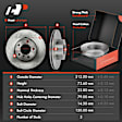 APBRPR1948 12 Pcs Front & Rear Disc Brake Rotors & Ceramic Brake Pads