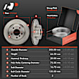 APBRPR1948 12 Pcs Front & Rear Disc Brake Rotors & Ceramic Brake Pads