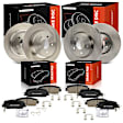 APBRPR1965 12 Pcs Front & Rear Disc Brake Rotors & Ceramic Brake Pads