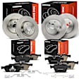 APBRPR1970 12 Pcs Front & Rear Disc Brake Rotors & Ceramic Brake Pads