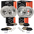 APBRPR1973 12 Pcs Front & Rear Disc Brake Rotors & Ceramic Brake Pads