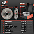 APBRPR1973 12 Pcs Front & Rear Disc Brake Rotors & Ceramic Brake Pads
