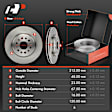 APBRPR1973 12 Pcs Front & Rear Disc Brake Rotors & Ceramic Brake Pads