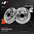 APBRPR1974 12 Pcs Front & Rear Disc Brake Rotors & Ceramic Brake Pads & Rear Brake Drums & Rear Brake Shoes