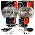 APBRPR1976 12 Pcs Front & Rear Disc Brake Rotors & Ceramic Brake Pads