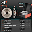 APBRPR1976 12 Pcs Front & Rear Disc Brake Rotors & Ceramic Brake Pads