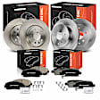APBRPR1978 12 Pcs Front & Rear Disc Brake Rotors & Ceramic Brake Pads