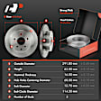 APBRPR1978 12 Pcs Front & Rear Disc Brake Rotors & Ceramic Brake Pads