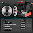 APBRPR197 Front & Rear Disc Brake Rotors & Ceramic Brake Pads