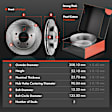 APBRPR197 Front & Rear Disc Brake Rotors & Ceramic Brake Pads