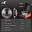 APBRPR1983 12 Pcs Front & Rear Disc Brake Rotors & Ceramic Brake Pads