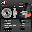 APBRPR1983 12 Pcs Front & Rear Disc Brake Rotors & Ceramic Brake Pads