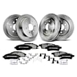 APBRPR198 Front & Rear Disc Brake Rotors & Ceramic Brake Pads
