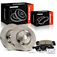 APBRPR1990 6 Pcs Front Disc Brake Rotors & Ceramic Brake Pads