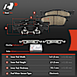 APBRPR1990 6 Pcs Front Disc Brake Rotors & Ceramic Brake Pads