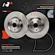 APBRPR1990 6 Pcs Front Disc Brake Rotors & Ceramic Brake Pads